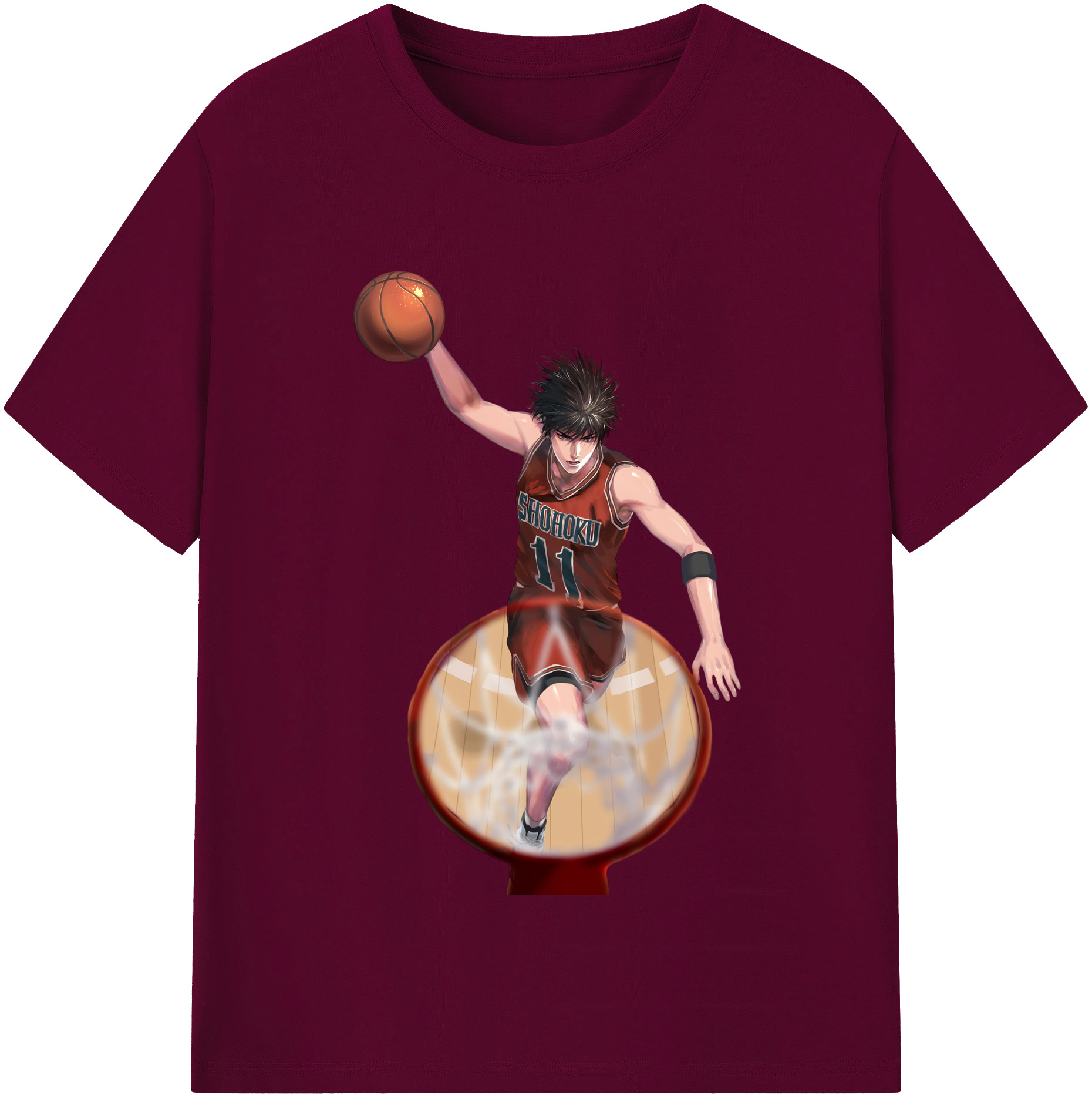 （画像用） SLAM DUNK／スラムダンク レディースカジュアルプリントTシャツ（綿100％）